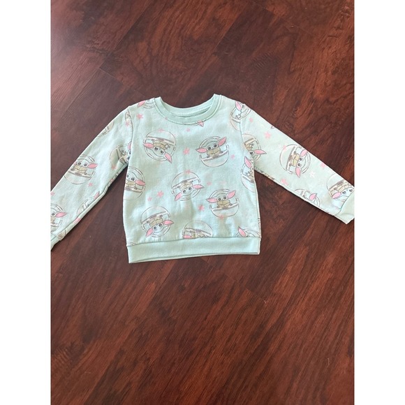 Star Wars Baby Yoda Sweatshirt The Mandalorian Pullover‎ Graphic 4T - Picture 1 of 4